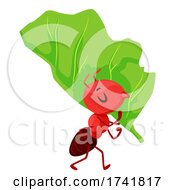 Poster, Art Print Of Mascot Ant Leaf Cutter Illustration