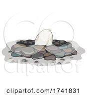 Poster, Art Print Of Egg Stone Nest Illustration