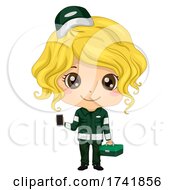 Kid Girl Paramedic Uniform Illustration