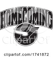 Poster, Art Print Of Black And White Viking V With Homecoming Text