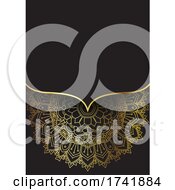 Poster, Art Print Of Elegant Gold And Black Mandala Design 1003