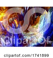 Poster, Art Print Of 3d Abstract Landscape Of Colourful Extruding Cubes