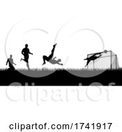 Poster, Art Print Of Soccer Football Players Silhouette Match Scene