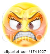Poster, Art Print Of Angry Jealous Mad Hate Emoticon Cartoon Face