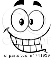 Poster, Art Print Of Black And White Smiling Face