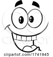 Poster, Art Print Of Black And White Excited Face