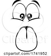 Poster, Art Print Of Black And White Funny Face