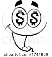 Poster, Art Print Of Black And White Greedy Face