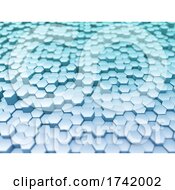 Poster, Art Print Of 3d Landscape Of Extruding Hexagons