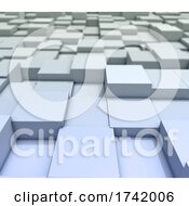 Poster, Art Print Of 3d Abstract Background Of Cubes
