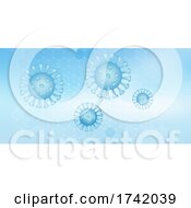 Poster, Art Print Of Medical Banner With Abstract Virus Cells