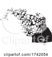 Poster, Art Print Of Contagious Man Spreading A Virus
