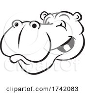 Poster, Art Print Of Happy Hippo Mascot