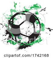 Grungy Soccer Ball Sports Logo
