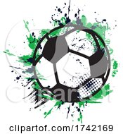 Poster, Art Print Of Grungy Soccer Ball Sports Logo