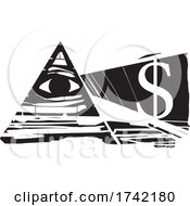 Poster, Art Print Of Eye Of Providence And Dollar Sign