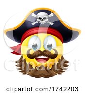 Poster, Art Print Of Pirate Emoticon Cartoon Face