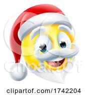 Poster, Art Print Of Santa Claus Christmas Happy Emoticon Cartoon Icon