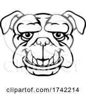 Poster, Art Print Of Bulldog Mascot Cute Happy Cartoon Character