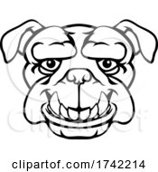 Bulldog Mascot Cute Happy Cartoon Character