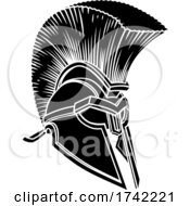 Ancient Greek Spartan Helmet by AtStockIllustration