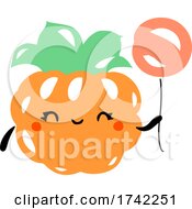 Cute Cloudberry Holding A Balloon