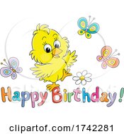 Chick With Happy Birthday Text