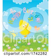 Poster, Art Print Of Chick With Happy Birthday Text
