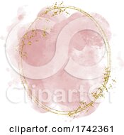 Gold Glitter And Pink Watercolor Design