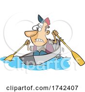Cartoon Man Rocking The Boat