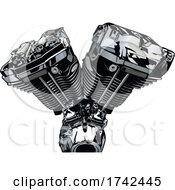 Poster, Art Print Of Motorcycle Engine