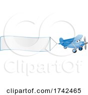 Poster, Art Print Of Airplane Pulling Banner Cartoon Character