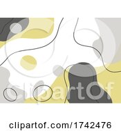 Poster, Art Print Of Abstract Trendy Background In Yellow And Grey