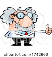 Poster, Art Print Of Science Professor Albert Einstein Character Giving A Thumb Up