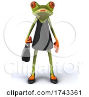 3d Female Frog On A White Background by Julos