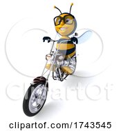 3d Bee Character On A White Background
