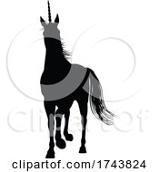 Poster, Art Print Of Unicorn Silhouette Horned Horse