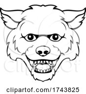 Poster, Art Print Of Wolf Mascot Cute Happy Cartoon Character
