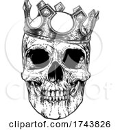 Poster, Art Print Of Skull Crown King Human Royal Skeleton