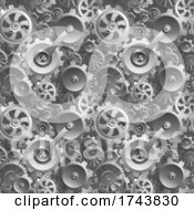 Gears And Cogs Seamless Machine Background by AtStockIllustration