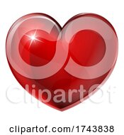 Poster, Art Print Of Heart Shaped Cartoon Emoji Emoticon Icon