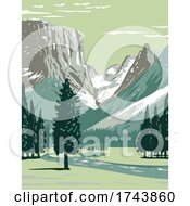 Poster, Art Print Of Upper Green River On The Western Side Of Continental Divide In Bridgerteton National Forest In Wind River Range Wyoming Wpa Poster Art