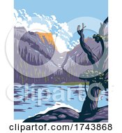 Poster, Art Print Of Loch Lake In Rocky Mountain National Park Within Front Range Of Rocky Mountains Located In Northern Colorado Wpa Poster Art