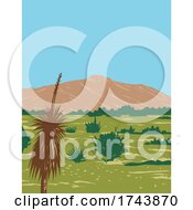 Poster, Art Print Of Rincon Peak In Rincon Mountain Within Saguaro National Park Rincon Mountain Wilderness Of The Coronado National Forest In Arizona Wpa Poster Art