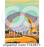 Poster, Art Print Of Rainbow Bridge National Monument The Worlds Highest Natural Bridge In Southern Utah United States Wpa Poster Art