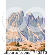 Poster, Art Print Of Organ Mountainsdesert Peaks National Monument Located In Mesilla Valley In The State Of New Mexico Usa Wpa Poster Art