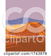 Poster, Art Print Of Mauna Kea In Hawaii Volcanoes National Park One Of Five Volcanoes That Form The Island Of Hawaii Wpa Poster Art