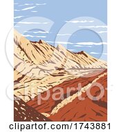 Poster, Art Print Of The Jurassic Navajo Sandstone In San Rafael Reef Located In Glen Canyon National Recreation Area Utah Wpa Poster Art