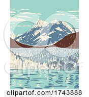 Glacier Bay National Park And Preserve With Tidewater Glaciers Mountains Fjords Located West Of Juneau Alaska WPA Poster Art