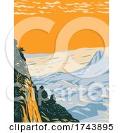 The Chihuahuan Desert Landscape In Big Bend National Park Covering West Texas Bordering Mexico WPA Poster Art